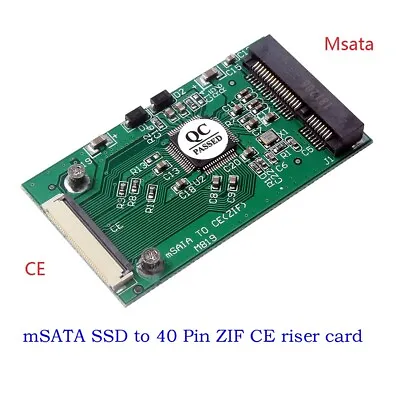 Mini MSATA PCI-E 1.8  SSD To 40 Pin ZIF CE Cable Adapter Converter Card • $9.10