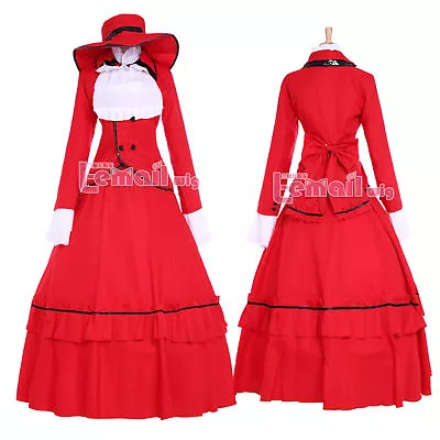 Black Butler Kuroshitsuji Madam Red Angelina Dalles Cosplay Costume • $37
