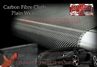 Carbon Fibre Cloth Plain Weave Carbon Fibre Cloth - 200 Gsm - 1000mm X 500mm • £14.99