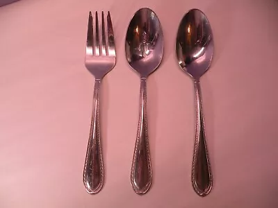 Set Of 3 Mikasa Sinclair-Belvedere Cold Meat Serving Fork & 2 Serving Spoons GB1 • $26.99