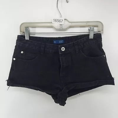 F&F Denim Shorts Women Size Medium Black Cut Off Mid Rise Summer Classic • $15
