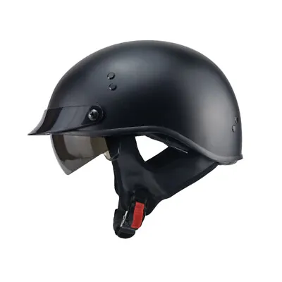 Vintage Half Helmet Moped Motorcycle Headgear Cruiser Open Face Scooter Helmets • $26.95