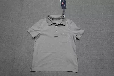 Vineyard Vines Shirt Youth 4T Gray Polo Casual Comfort Soft Golf Performance NWT • $14.97