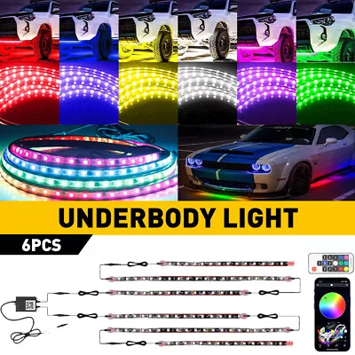 6pcs RGB Dream Color Dreamcolor Underglow LED Neon Car Strip Light Music APP EW • $40.99