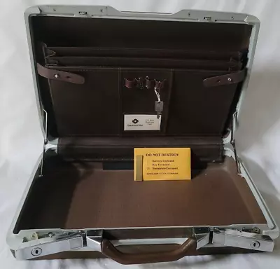 HAS KEYS & NAMEPLATE! Vintage Samsonite Brown Hardshell Business Briefcase • $14