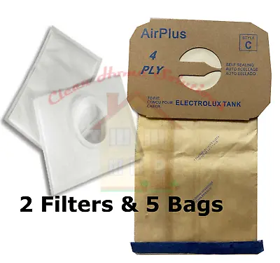 Electrolux Tank Style C Vacuum.... 5 Bags And 2 Filters • $13.50