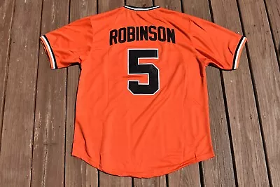 New!! Brooks Robinson Baltimore Orioles Orange Pull-Over Vintage Jersey Large • $45