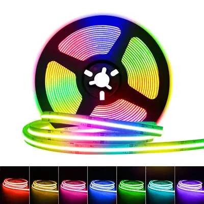 COB CCT/RGB LED Light Strip 512/840LEDs/m High Density Flexible FCOB DC12V/24V • $6.96