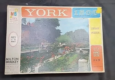 Vintage 1963 Milton Bradley York Puzzle York Boat  • 31  X 24   1500 Pc 1963 • $22.22
