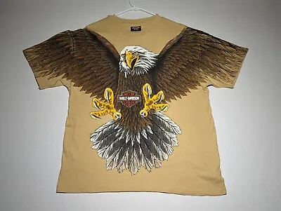 VTG Harley Davidson T Shirt Screaming Eagle R.K. Stratman 3D Motorcycle 1993 90s • $249.95