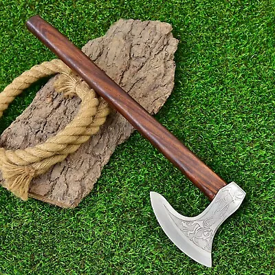 Viking Hand Forged 1095 High Carbon Steel Blade Tomahawkhatchetcombat Axe • $6.05
