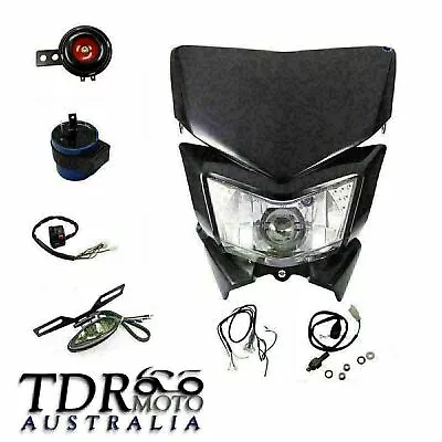 Black Rec Reg Headlight Tail Light Kit For Honda CRF150 CRF450 CRF250 Dirt Bike • $98.96