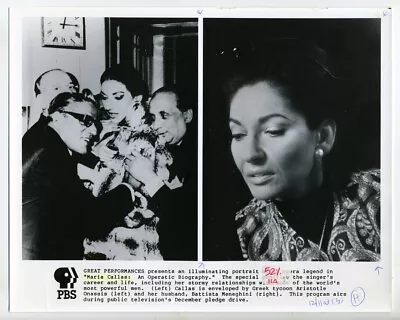 PBS B&W Photo Approx 8x10- Great Performances- Opera Legend Maria Callas • $19.99