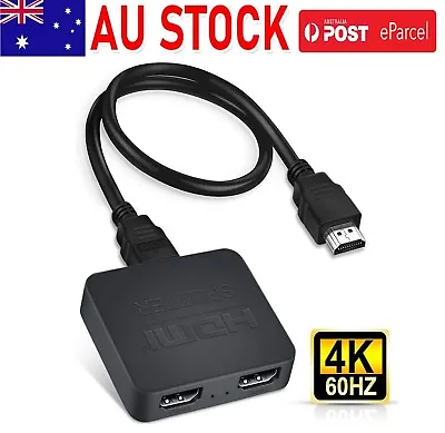 HDMI Splitter 1 In 2 Out 4K HDMI Splitter 1 To 2 Amplifier For Full HD 1080P 3D • $14.99