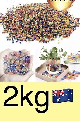 $59 • Buy 2 Kg Orbeez Mixed Colours Crystal Water Plant Beads Bio Hydro Gel Ball Garden