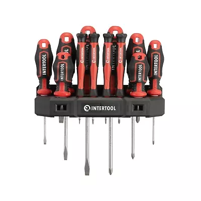 INTERTOOL 12-Piece Magnetic Tip Screwdriver Set With Wall Mount Rack VT08-3442 • $27.99