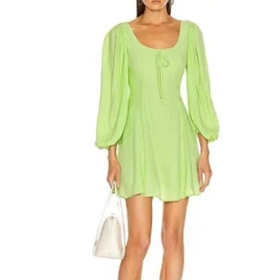 $75 • Buy STAUD Green Juniper Dress Puff Sleeve Fit And Flare Style Women's XS/0