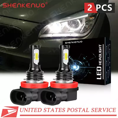 2x H8 LED HID Xenon Light Bulbs Angel Eyes Halo Ring 6000K For BMW E92 80W White • $22.88