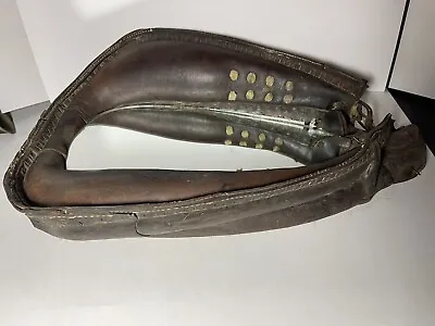 Vintage Leather Horse Mule OX Collar Harness Yoke Farm Western Mirror 23  X 17  • $35