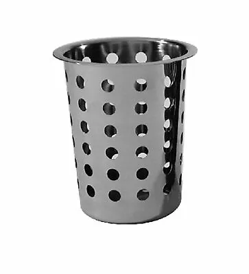 $10.75 • Buy NEW STAINLESS STEEL CUTLERY HOLDER Perforated Basket Caddy Utensil Gadget SS