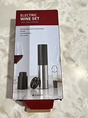 $17.99 • Buy Rechargeable Electric Wine Bottle Openers Set, Vacuum Stopper,Foil Cutter Pourer
