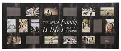 Large Multi Photo Frame Family Picture18 Image Collage Rustic Wood Wall Decor • $53.38