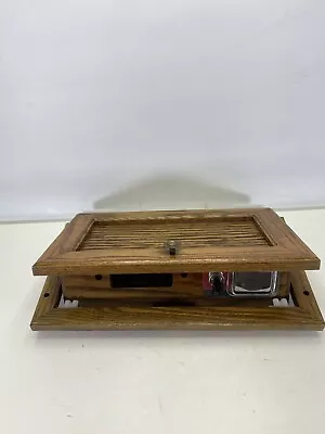 Vintage Wooden OAK Center Console Pop Up 80's Conversion Van Radio Slot Ashtray • $16.99