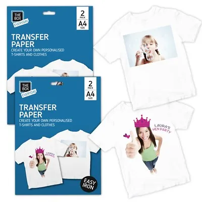 4x Fabric TRANSFER A4 PAPER SHEETS T-Shirt Inkjet Printers Printable Heat Press • £7.90