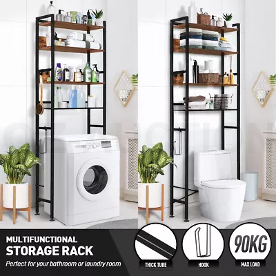 4 Tier Bathroom Rack Over Toilet Washing Machine Storage Organiser Shelf Stand • $94.95