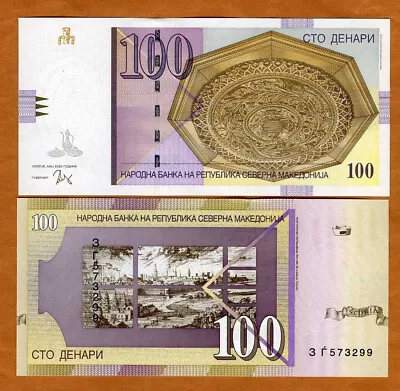 North Macedonia 100 Denari 2022 P-New New Country Name UNC • $4.54