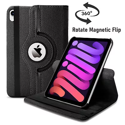 Smart Magnetic Flip Cover 360° Rotating Case For IPad Mini 6 2021 6th Generation • £3.49