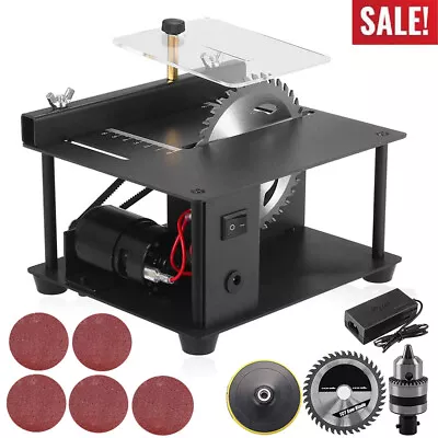 220V Table Saw Mini Woodworking Cutting Tool Polish Machine W/ Accessories DIY • £45.90