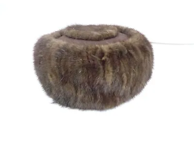 Vintage 1960's Charlotte New York Pillbox Turban Mink Fur Women's Hat • $24.99