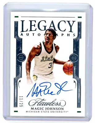 2021 Panini Flawless Collegiate Basketball Legacy Autograph LA-MJO Magic Johnson • $249.99