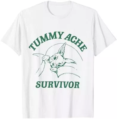 Tummy Ache Survivor Funny Rabbit Meme Bunny Lover T-Shirt • $17.99