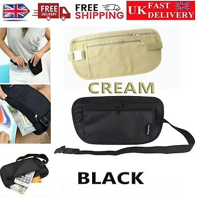 Invisible Bumbag Travel Waist Pouch Passport Money Belt Bag Runing Hidden Wallet • £3.49