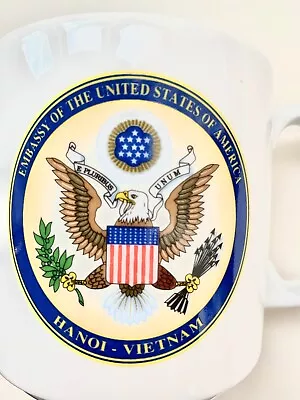 Rare Vintage American Embassy Hanoi Vietnam Minh Long Ceramic Mug • $75