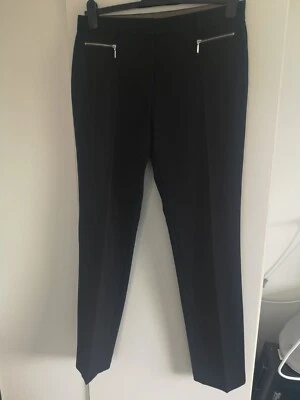 £6.95 • Buy M&s Woman Black Smart Trousers Fab Quality Size 14 Long Worn Once Straight Leg