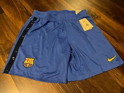 New Nike Mens FC Barcelona Soccer Jersey Shorts Size XL Blue • $36