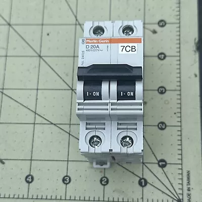 Merlin Gerin D20A Multi9 C60 Circuit Breaker 20A 2P 480Y/277V KQ10D220 20 Amp • $28.80