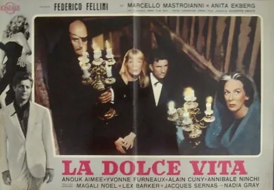 La DOLCE VITA Italian Fotobusta Movie Poster 6 R64 FELLINI MASTROIANNI EKBERG • $250