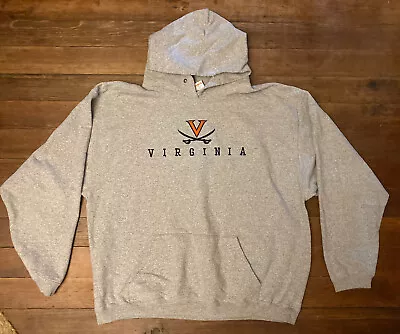 Virginia Cavaliers Mens Hoodie Gray Sweatshirt MV Sports Athletics Size XL • $18