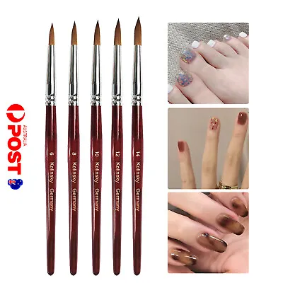 Wood Handle Kolinsky Acrylic Nail Art Brush Manicure Powder Professional Tools * • $7.99