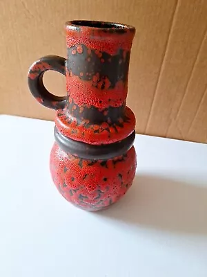 West German Pottery Scheurich Fat Lava Jug Red/black Fantastic Condition  • £49.99