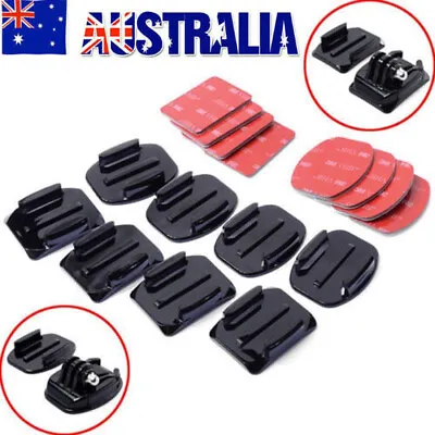 $10.98 • Buy 8/16PC Flat Curved Adhesive Mount Helmet Accessories For Gopro Hero7+3 4 5 6 H9R
