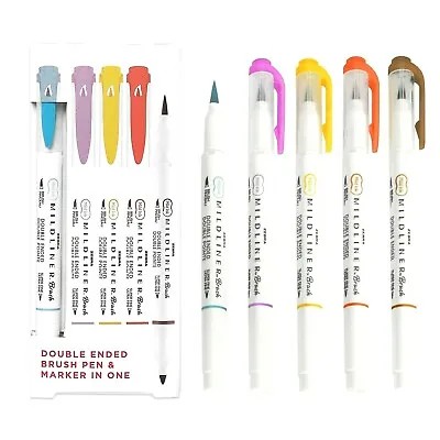 Zebra Mildliner Brush Pen And Marker Set - Double Ended - Deep And Warm - 5 Set • $17.06