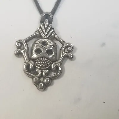 Skull Necklace Gothic Jewelry Pirate Voodoo Witch Doctor Costumes Prop Pendant • $11.99