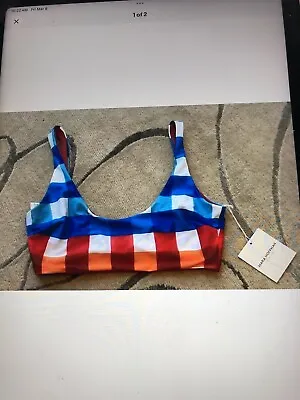 Mara Hoffman Lydia Bikini Top NWT L • $20