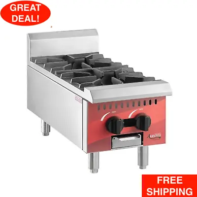 Commercial 12  Natural Gas Double Burner Countertop Range Kitchen Cook Equipment • $366.99