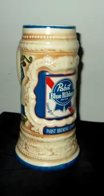 Vtg Pabst Blue Ribbon Ltd Edition Hand Crafted In U.s.a. Beer Stein/mug #004430 • $48